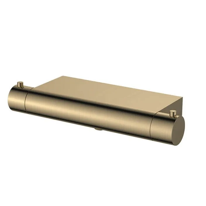 Regn thermostatische douchekraan met planchet - geborsteld goud PVD Merkproduct