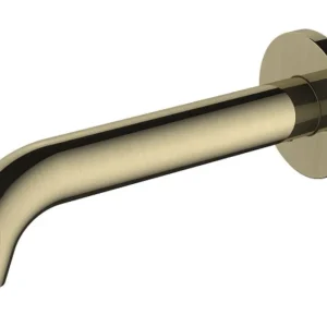 Gecertificeerd Regn losse wand uitloop 15cm geborsteld goud PVD