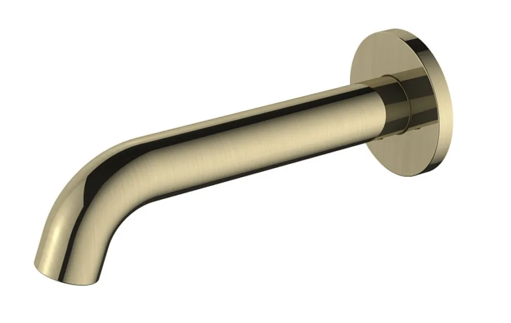 Gecertificeerd Regn losse wand uitloop 15cm geborsteld goud PVD