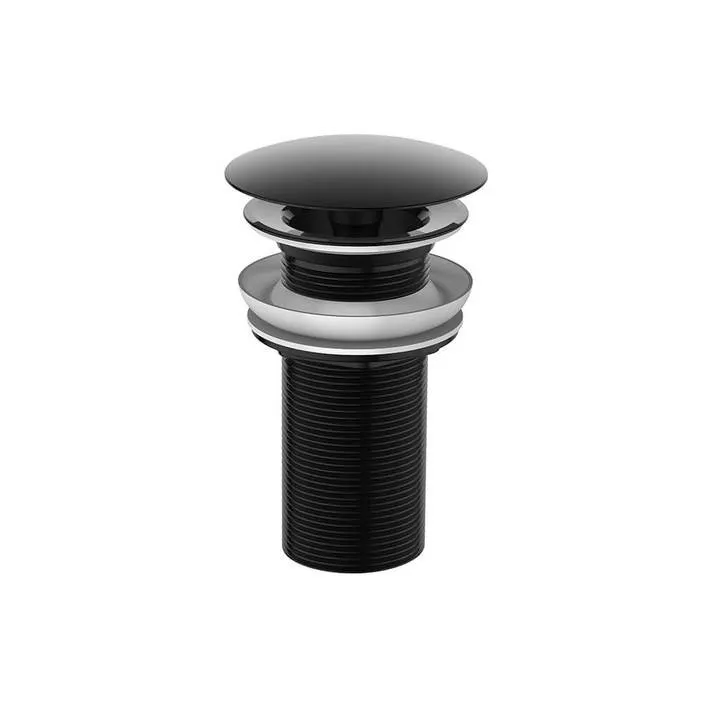Regn vaste wastafelafvoerplug met lange schacht - gunmetal black PVD Seizoensaanbieding