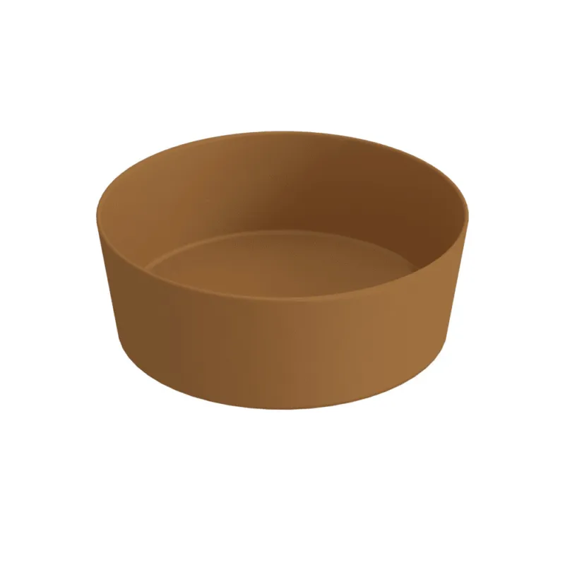 Exclusieve Aanbieding Blinq Couleur opzetwastafel conisch 44cm - tabak