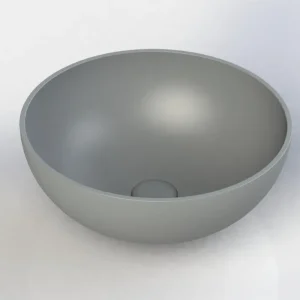 Blinq Lement opzetwastafel rond 40x15,5 beton grijs Laatste Kans