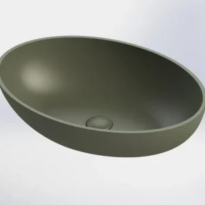 Populair Blinq Lement opzetwastafel ovaal 57x40x14,5 mat groen
