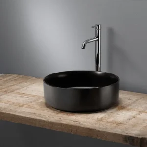 Shop Nu Blinq Ispra opzetwastafel rond 35,5cm mat zwart