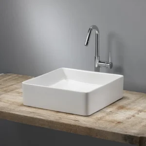 Populair Blinq Ispra opzetwastafel vierkant 36x36cm wit