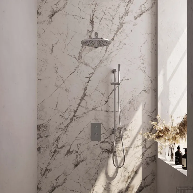 Favoriet Inbouw Regendouche Set Brauer Chrome Edition Wanduitloop Ronde Hoofddouche 30 cm Met Glijstang