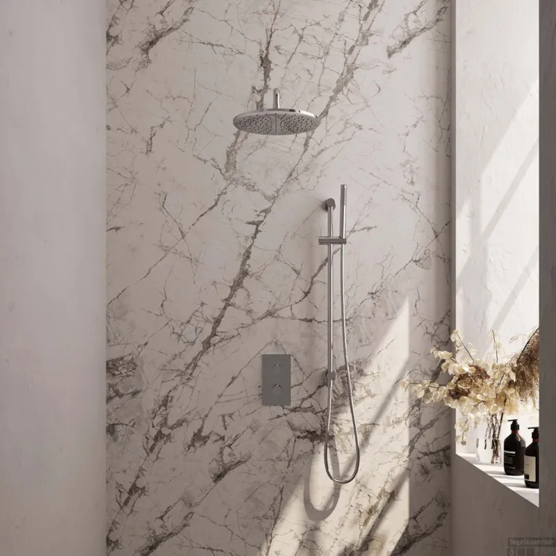 Koopje Inbouw Regendouche Set Brauer Chrome Edition Gebogen Wanduitloop Ronde Hoofddouche 30 cm Met Glijstang