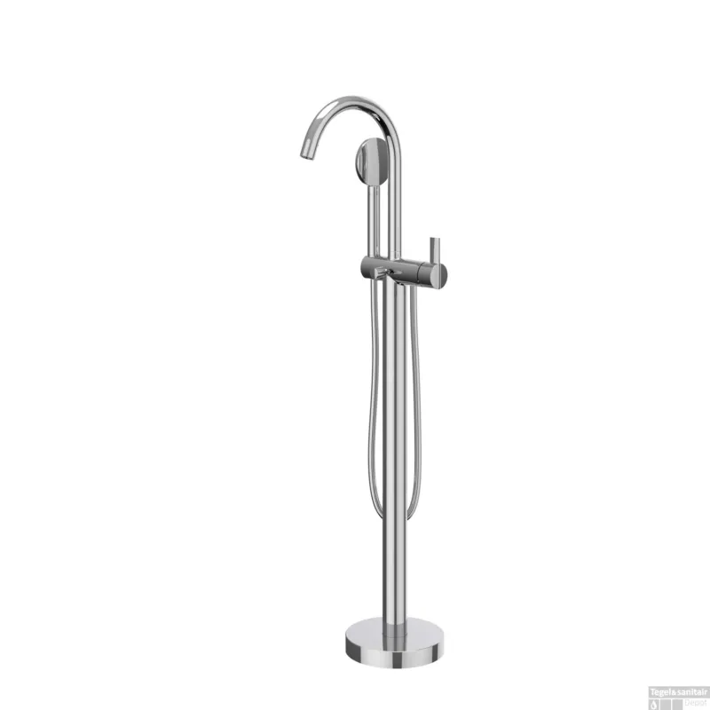 Bestel Nu Badmengkraan IVY Pact Vrijstaand Met Draaibare Uitloop Slang 150 cm En Satin Handdouche Chroom