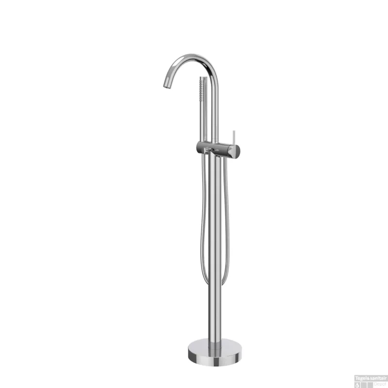Badmengkraan IVY Bond Vrijstaand Met Draaibare Uitloop Slang 150 cm En Staaf Handdouche Chroom Speciale Aanbieding