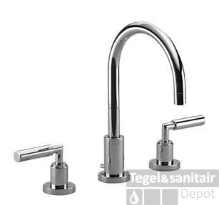 Dornbracht Tara. 3-gats Wastafelkraan 165 Mm. Draaibaar Met Hendel Chroom Actieprijs