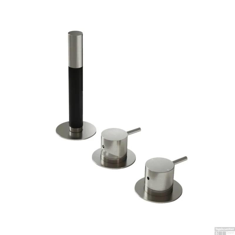 Inbouw Badrandcombinatie Hotbath Cobber Met 2-weg Omstel Geborsteld Nikkel (incl. Handdouche) Beste Prijs