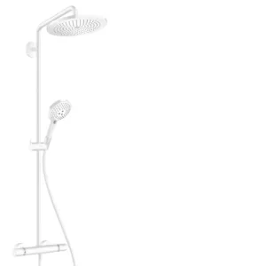Veilige Betaling Hansgrohe Croma Select S Showerpipe 280 1jet EcoSmart met douchethermostaat en handdouche Raindance Select S 120 3jet, mat wit