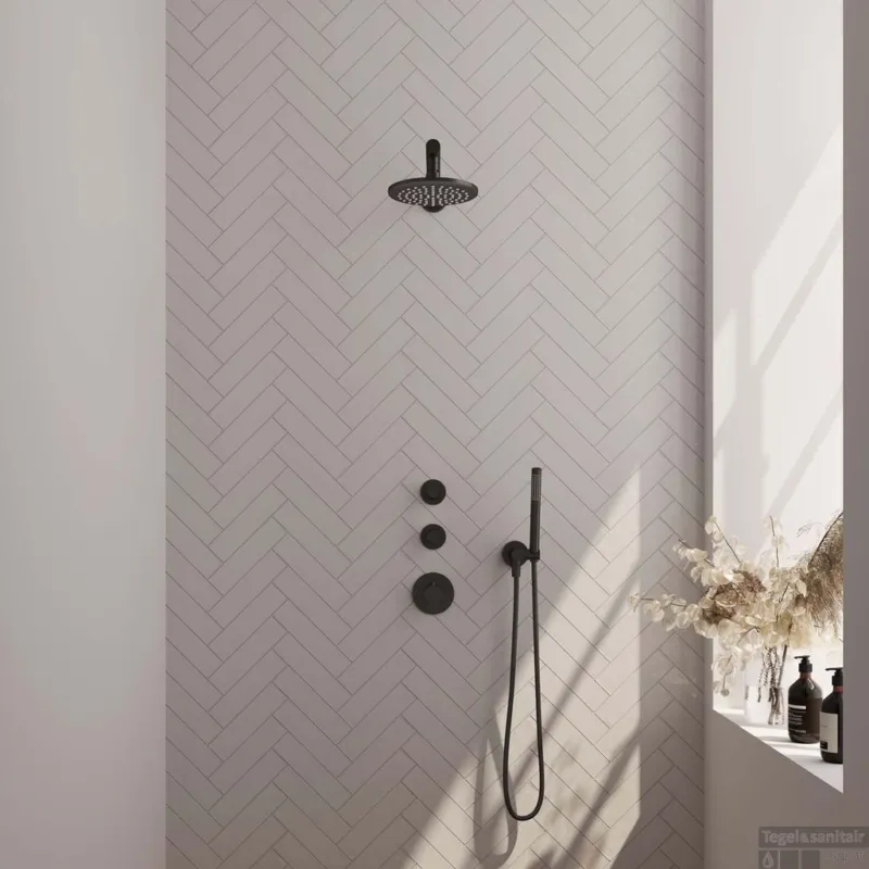 Actieprijs Thermostatische Inbouwdoucheset Brauer Black Edition Omstelknoppen (Alle Opties)