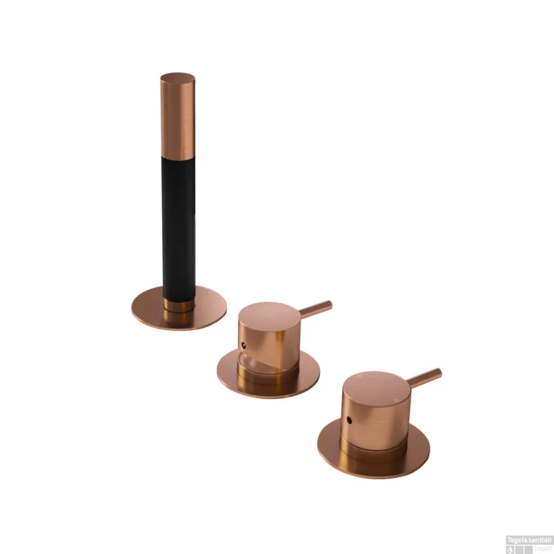 Inbouw Badrandcombinatie Hotbath Cobber Met 2-weg Omstel Geborsteld Koper (incl. Handdouche) Living Colours Shop Nu