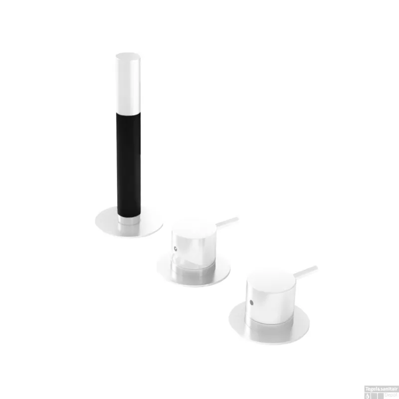 Inbouw Badrandcombinatie Hotbath Cobber Met 2-weg Omstel Mat Wit (incl. Handdouche) Gratis Retour
