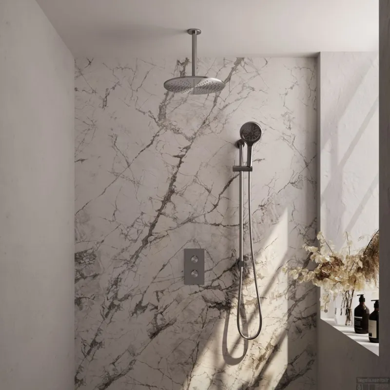 Gratis Retour Thermostatische Inbouwdoucheset Brauer Brushed Edition Rechthoekige Afdekplaat (Alle Opties)