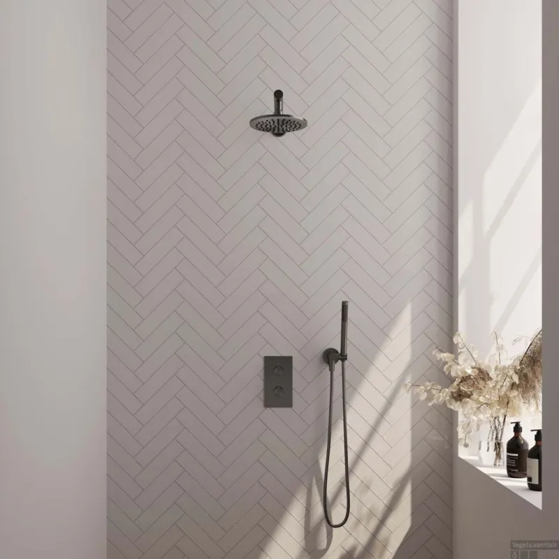 Thermostatische Inbouwdoucheset Brauer Gunmetal Edition Rechthoekige Afdekplaat (Alle Opties) Bestel Nu