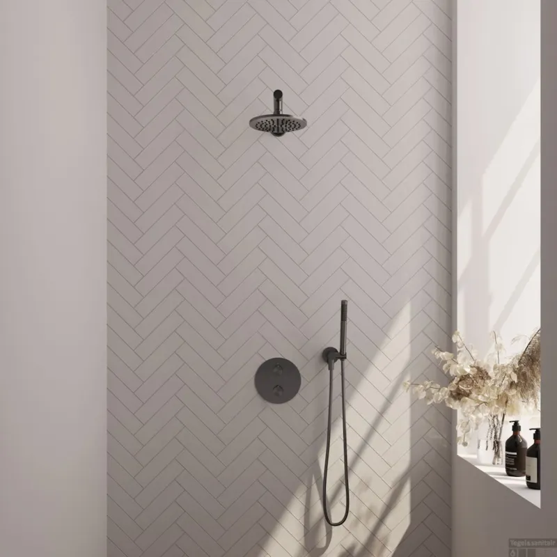 Thermostatische Inbouwdoucheset Brauer Gunmetal Edition Met Ronde Afdekplaat (Alle Opties) Koop Vandaag