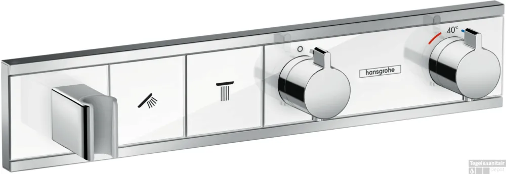Beste Prijs Hansgrohe RainSelect thermostaat afbouwdeel voor 2 functies, wit/chroom