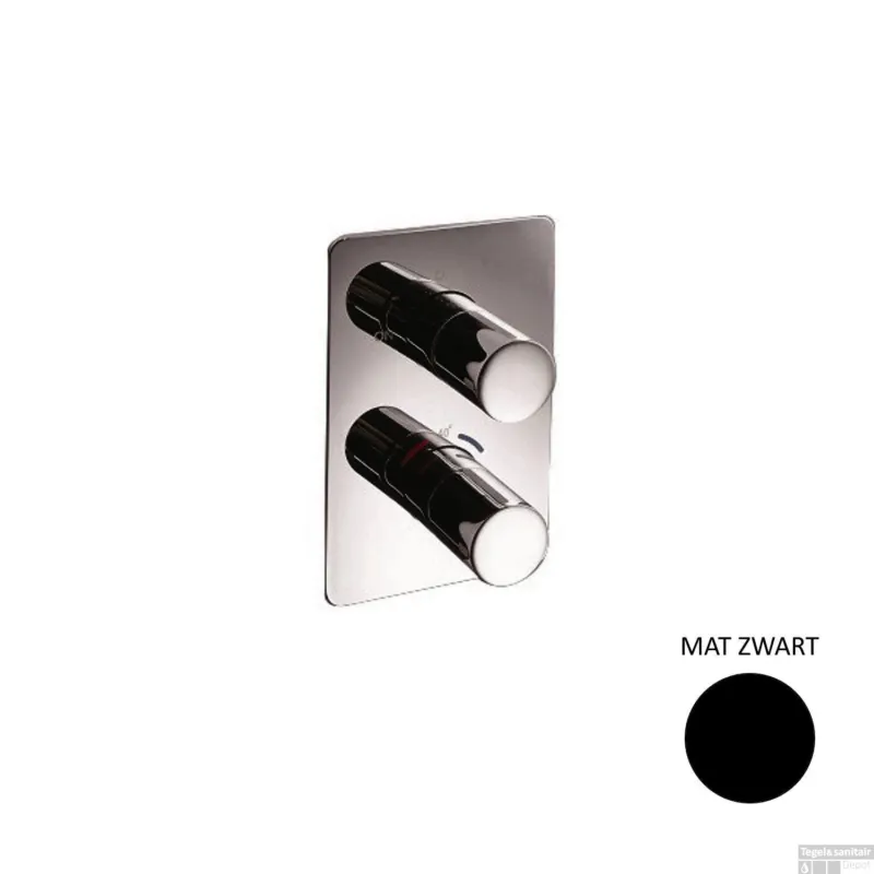 Douchekraan Sanimex Giulini Thermostatisch 2-weg Mat Zwart (Incl. Inbouwdeel) Voordeelprijs