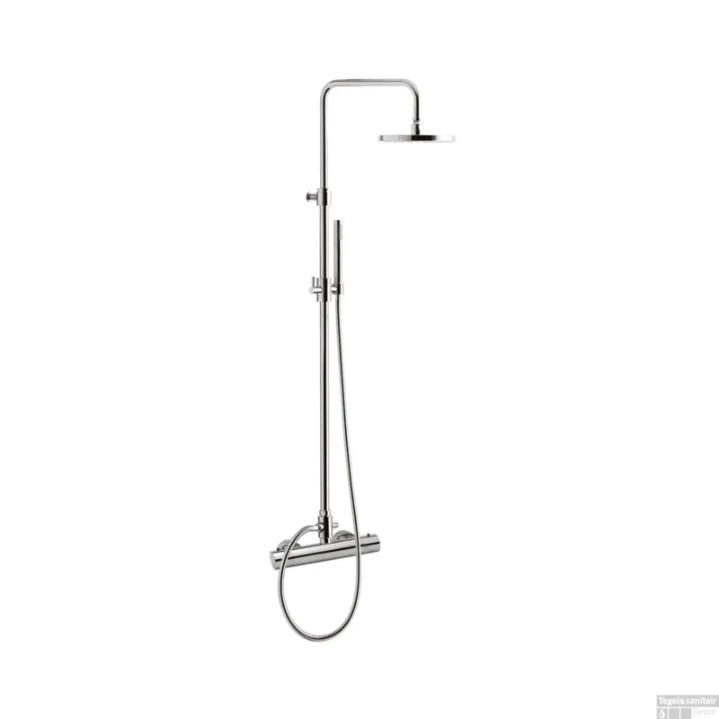 Regendouche Set Sanimex Giulini Thermostatisch Rond Ø 25cm Chroom Direct Beschikbaar