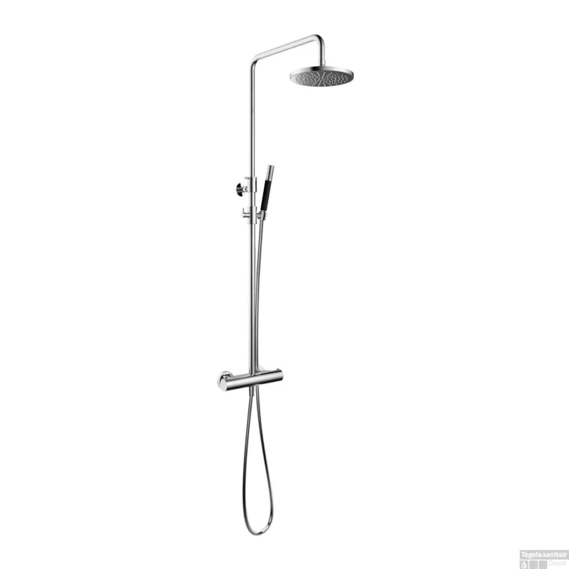 Gecertificeerd Doucheset Hotbath Cobber Met Ronde Handdouche en Hoofddouche 30 cm Chroom