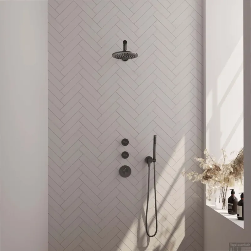 Hete Deal Thermostatische Inbouwdoucheset Brauer Carving Omstelknoppen Gunmetal (Alle Opties)