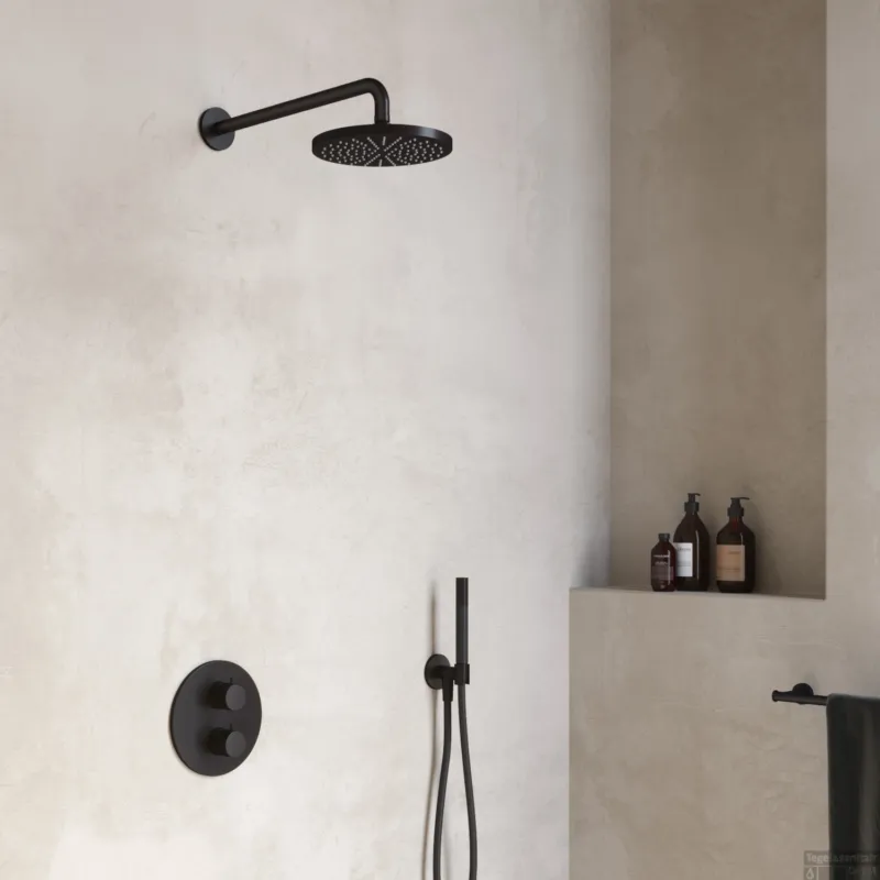 Finale Uitverkoop Regendoucheset Hotbath Cobber Thermostatische Inbouwset Chroom