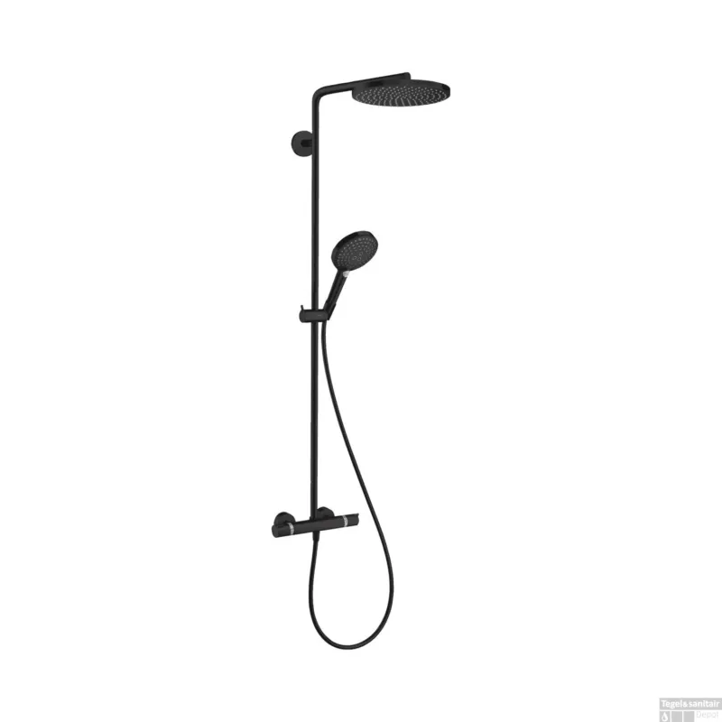 Doucheset HansGrohe Raindance Select S 240 1jet PowderRain Met Thermostaat Mat Zwart Shop Nu