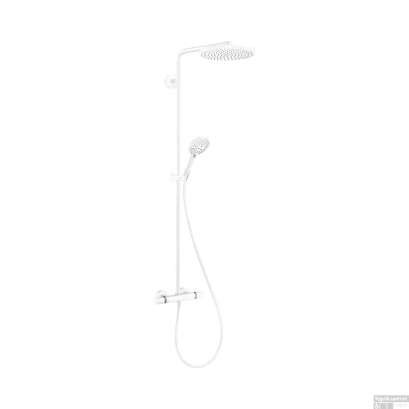 Laatste Kans Doucheset HansGrohe Raindance Select S 240 1jet PowderRain Met Thermostaat Mat Wit