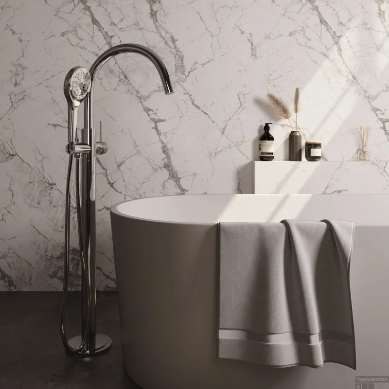 Finale Uitverkoop Badkraan Vrijstaand Brauer Chrome Carving met Handdouche 3-Standen Chroom