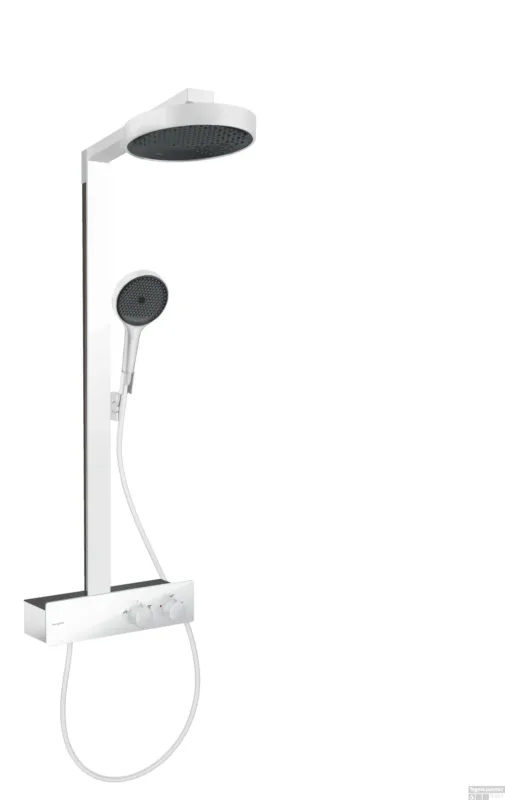 Korting Hansgrohe Rainfinity showerpipe 250 1jet EcoSmart met ShowerTablet 350, mat wit