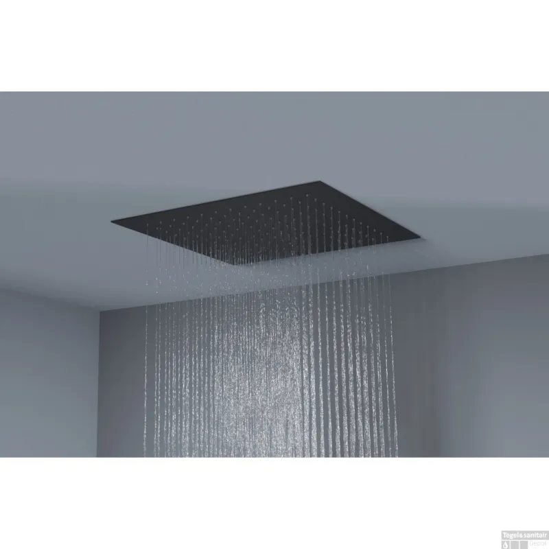 Betaalbaar Hoofddouche Belleza Bagno ClipOn Inbouw Regendouche Vierkant 44x44 cm Mat Zwart