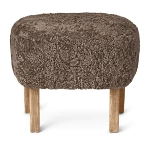 Gereduceerde Prijs Audo Copenhagen Ingeborg Ottoman - Sheepskin-Natural Oak-Sahara