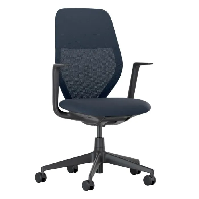 Beste Prijs Vitra ACX Mesh-Dark Blue-Zwart