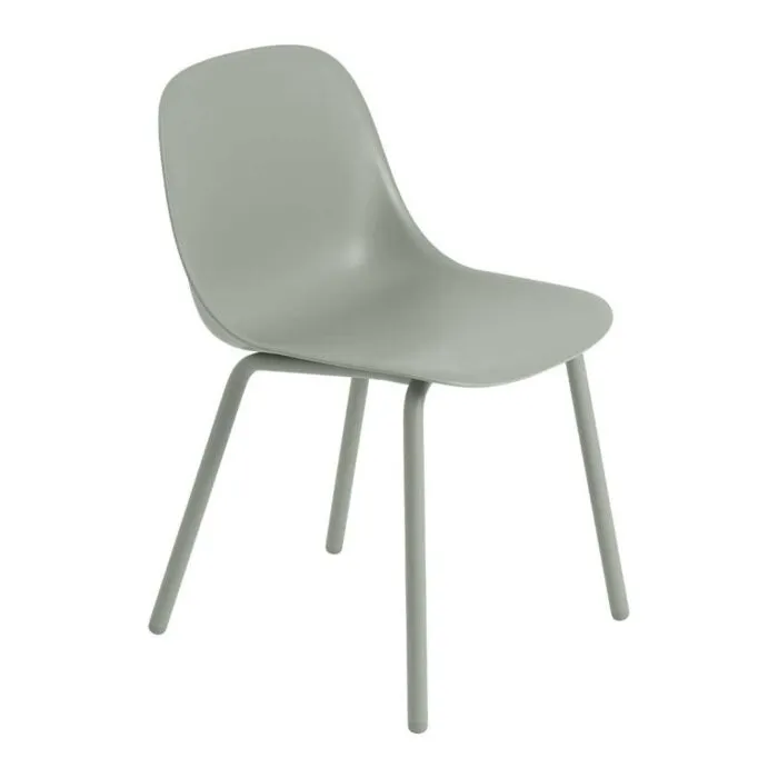 Muuto fiber outdoor side chair stoel-Dusty green Op = Op