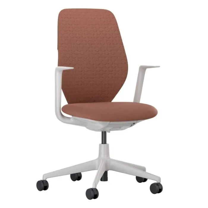 Finale Uitverkoop Vitra ACX Soft bureaustoel-Terracotta-Soft Grey
