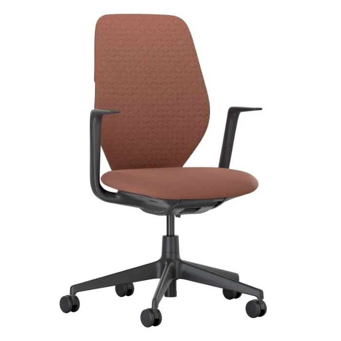 Vitra ACX Soft bureaustoel-Terracotta-Zwart Beperkte Voorraad