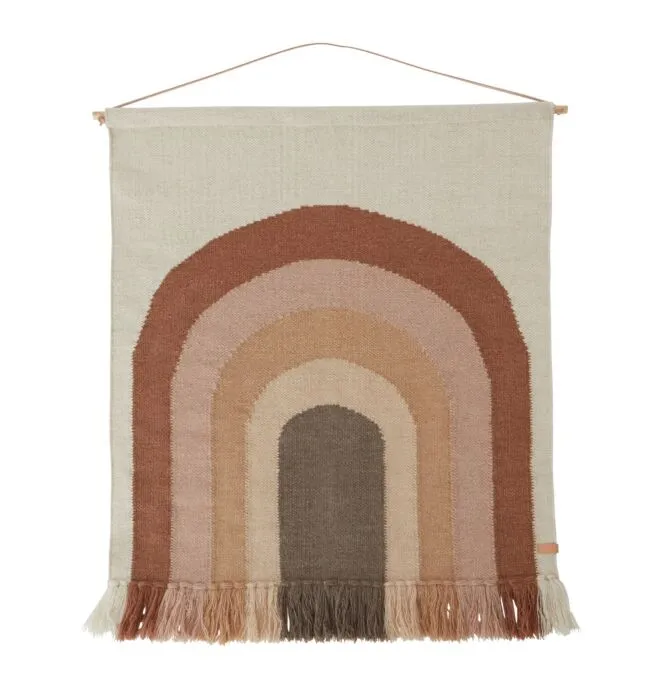 OYOY Living Design Follow the Rainbow wandkleed-Large-Choko Op = Op