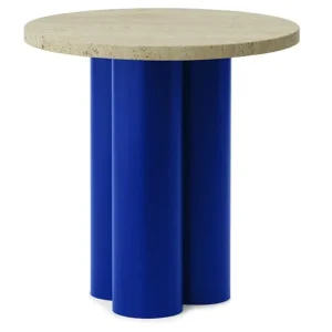 Superprijs Normann Copenhagen Dit bijzettafel-Travertine Light-Bright Blue