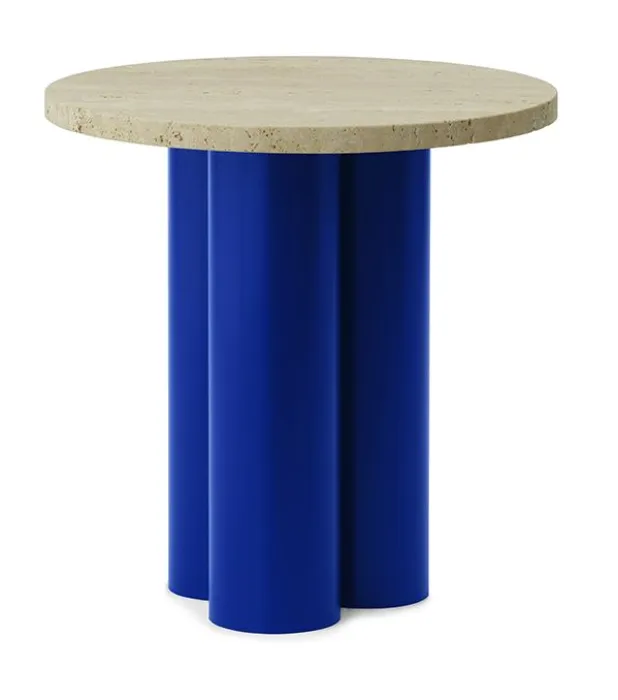 Superprijs Normann Copenhagen Dit bijzettafel-Travertine Light-Bright Blue