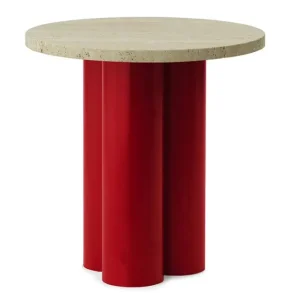 Favoriet Normann Copenhagen Dit bijzettafel-Travertine Light-Bright Red
