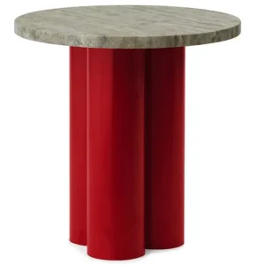 Hete Deal Normann Copenhagen Dit bijzettafel-Travertine Silver-Bright Red