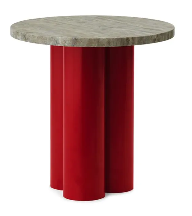 Hete Deal Normann Copenhagen Dit bijzettafel-Travertine Silver-Bright Red