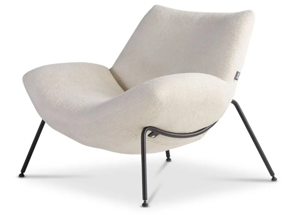 Dyyk Rocco fauteuil op dop - Laag - Zwart onderstel Exclusieve Aanbieding