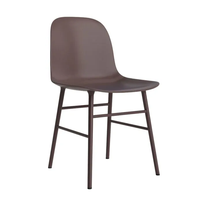 Normann Copenhagen Form stoel met stalen onderstel-Bruin Speciale Aanbieding