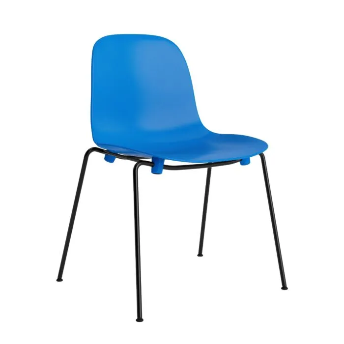 Gereduceerde Prijs Normann Copenhagen Form Stacking eetkamerstoel-Fel Blauw
