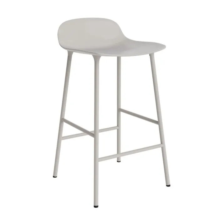 Normann Copenhagen Form stalen barkruk-Zithoogte 65 cm-Warm grijs Favoriet