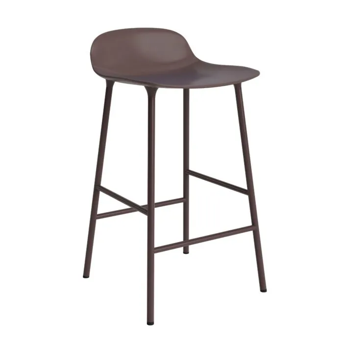 Veilige Betaling Normann Copenhagen Form stalen barkruk-Zithoogte 65 cm-Bruin