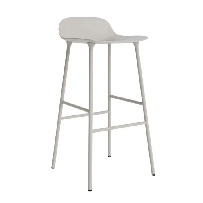 Superprijs Normann Copenhagen Form stalen barkruk-Zithoogte 75 cm-Warm grijs